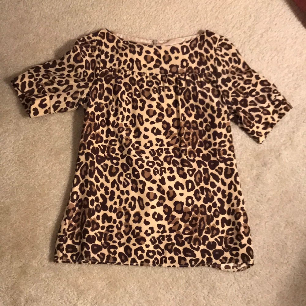 Britt Ryan Leopard Silk Top